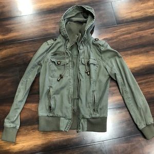 Olive green cargo jacket